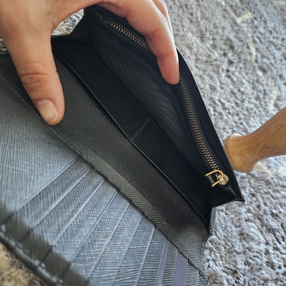 Prada Black Saffiano Leather Long Wallet - Picture 6 of 10